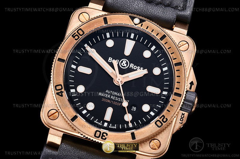 BR132A -Bell Ross BR03-92 Diver 42mm Bronze BR/LE Blk WMF MY9015
