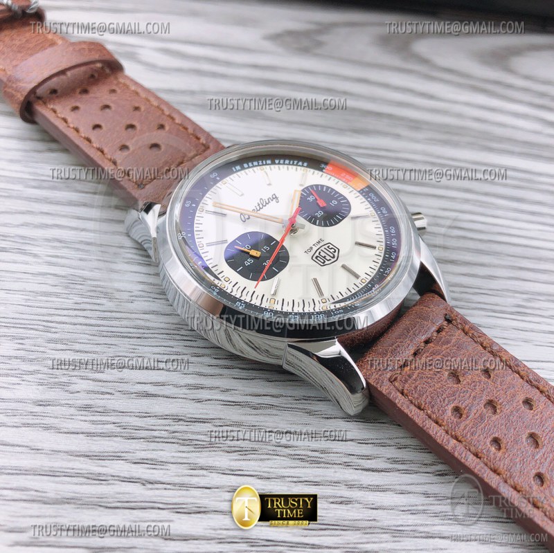 BSW0460A - Top Time Dues Chrono SS/LE Cream/Stk A7750