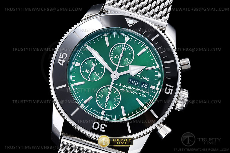 BSW0501 - Superocean Heritage Chrono 44 SS/SS Green OXF A7750