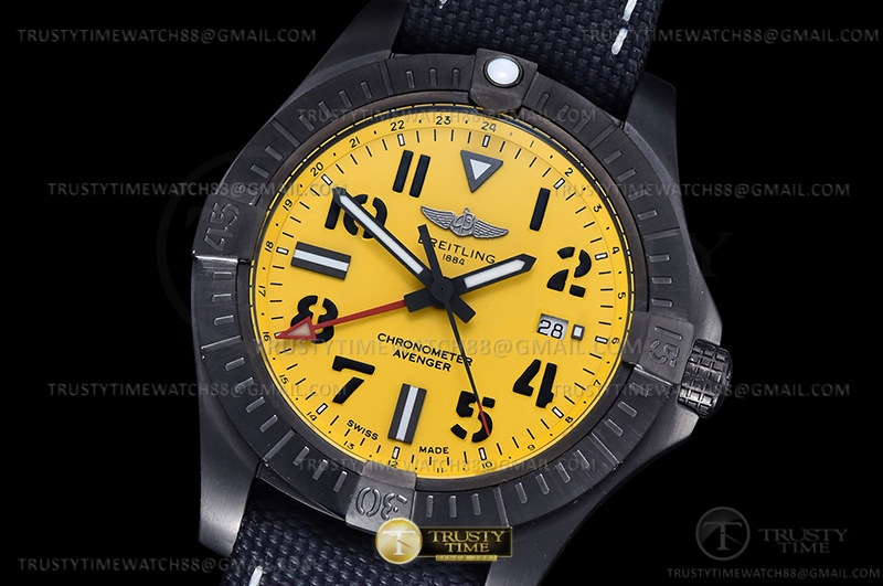 BSW0505 - Avenger GMT 45mm PVD/NY Yelw/Num OXF A2836