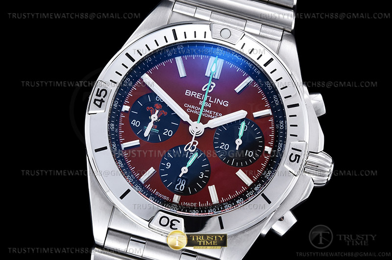 BSW0519D - Chronomat B01 Wales SS/SS Red/Stk BLS Asia 7750