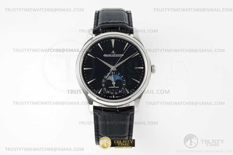 JL208B - Master Ultra Thin Moonphase SS/LE Black APSF A925
