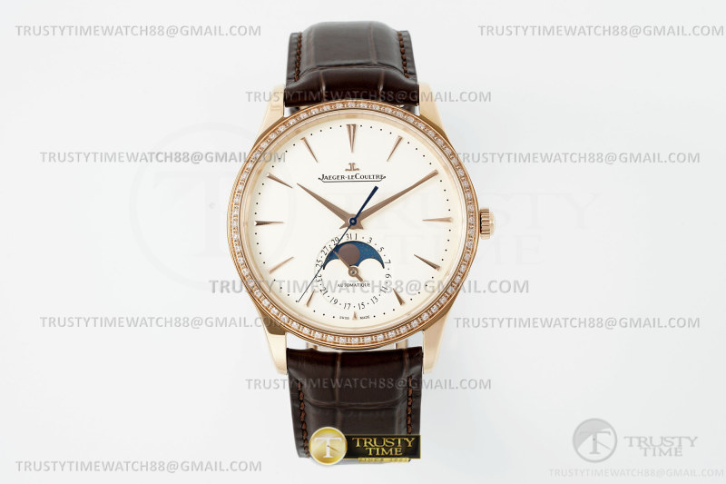 JL209B - Master Ultra Thin Moonphase Dia RG/LE White APSF A925