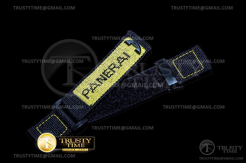 PACC092A - Yellow/Black Nylon Strap for Panerai 24mm Lug