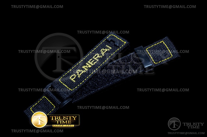 PACC092C - Black/Yellow Nylon Strap for Panerai 24mm Lug