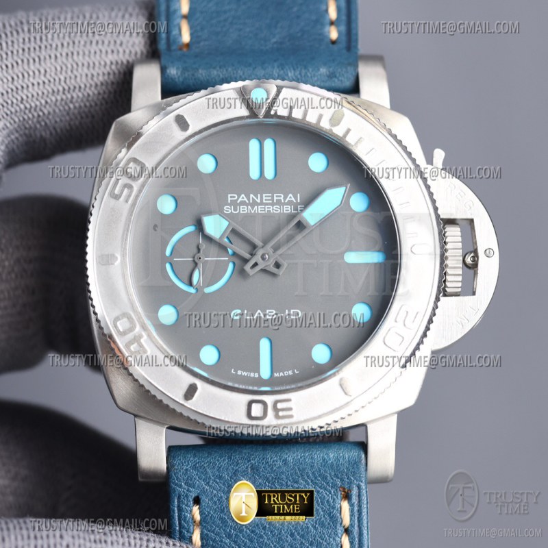 PN1225 - PAM 1225 Submersible eLab 47mm SS/LE Grey XCF