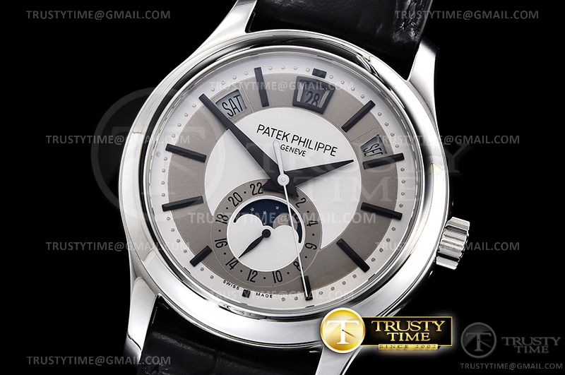 PP0367A - Annual Cal Moonphase Ref.5205 SS/LE Wht GRF V2 MY9015