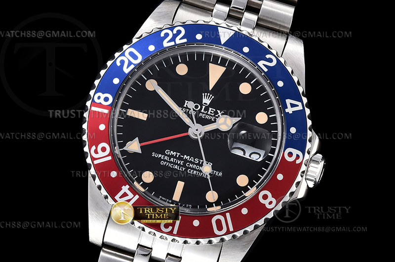 ROLGMT0262A - GMT Ref.1675 Vintage Red/Blue SS/SS Blk WMF A2836