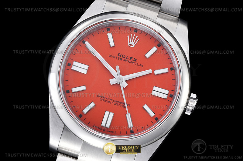 ROYP020D - Oyster Pert 41mm 124300 Oys SS/SS Red KING K3230
